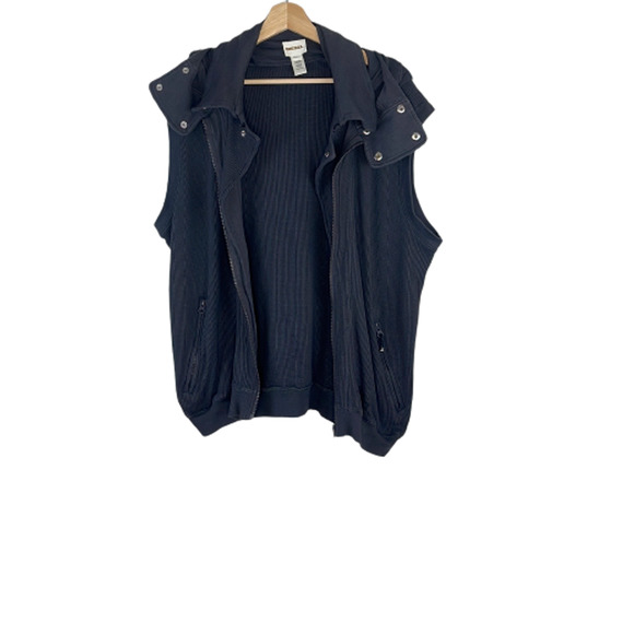 DIESEL MEN'S WAFFLE KNIT GRAY HOODED VEST SIZE L - Picture 10 of 10